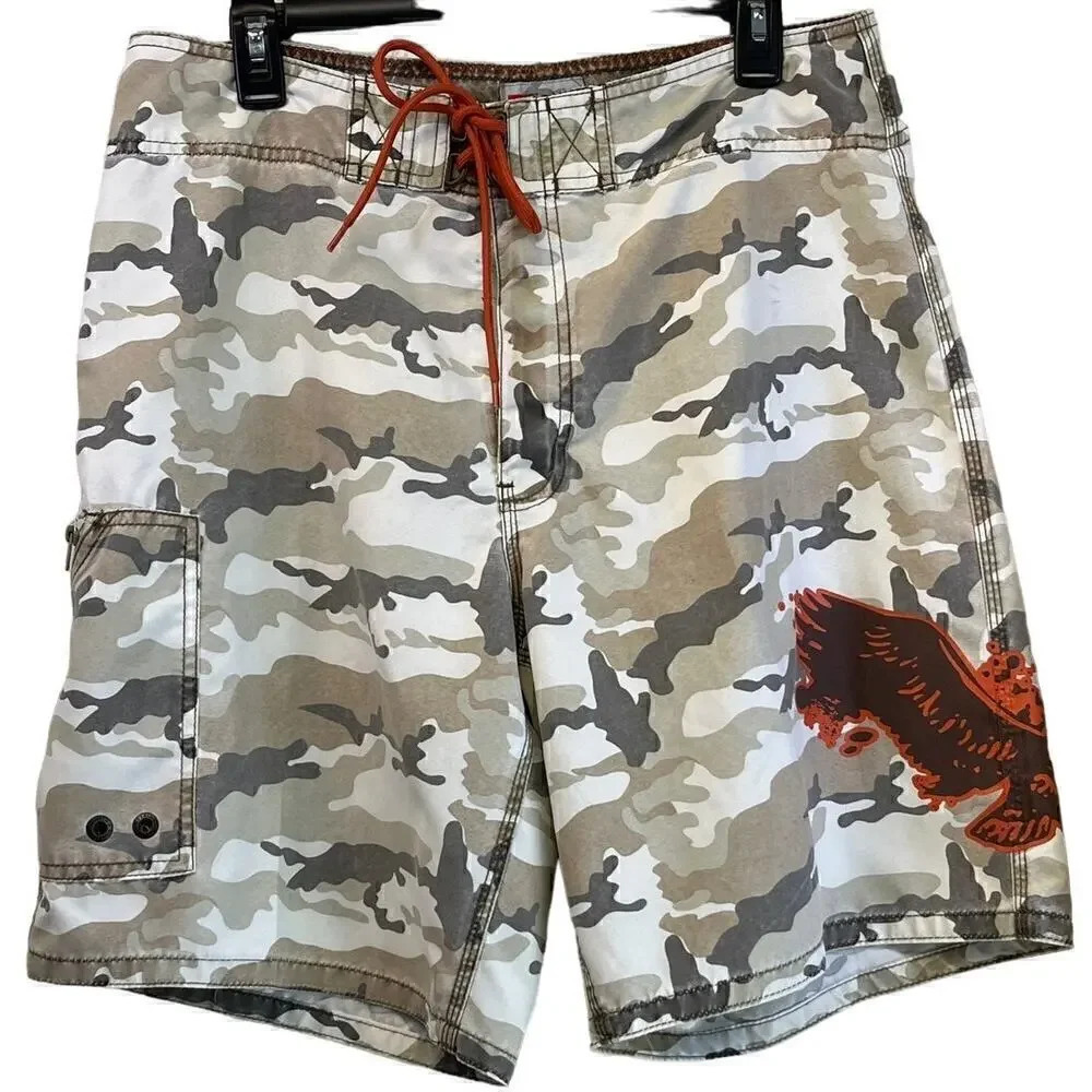 Mossimo Supply Co. Mens Size 34 9 inseam Trunk Shorts  Logo TINY FLAW